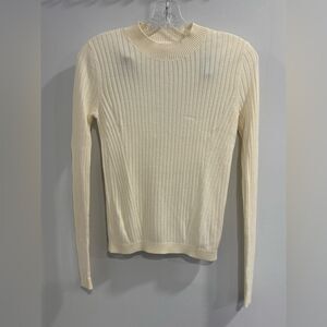 Garage Cream Ribbed Sweater